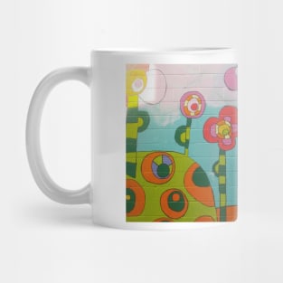 Colorful Outdoor Street Art Mural in Bloomington Indiana Mug